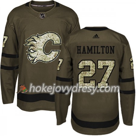Pánské Hokejový Dres Calgary Flames Dougie Hamilton 27 Adidas 2017-2018 Camo Zelená Authentic